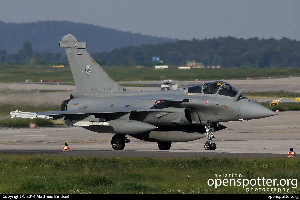 104 - France Air Force (Armée de l'Air) Dassault Rafale C at Berlin-Schönefeld International Airport (SXF/EDDB) taken by Matthias Bindseil | openspotter.org | ID: 16411