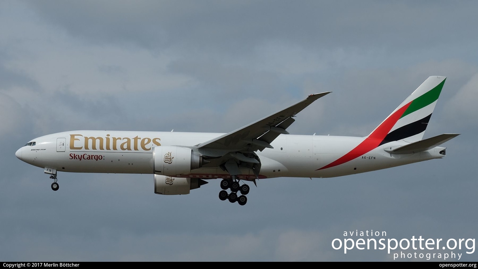 A6-EFN - Emirates Boeing 777-F1H at Frankfurt International Airport (FRA/EDDF) taken by Merlin Böttcher | openspotter.org | ID: 41946