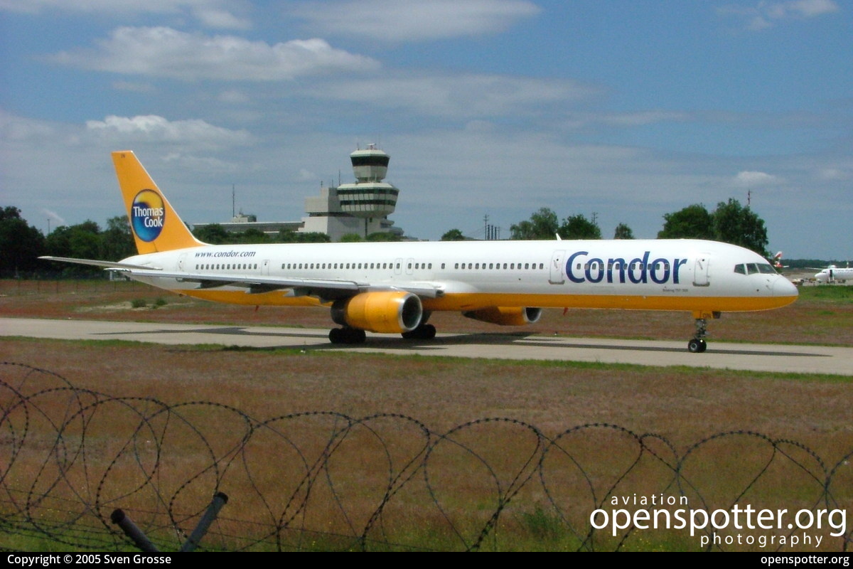 D-ABON - Condor Boeing 757-330(WL) at Berlin-Tegel Airport (TXL/EDDT) taken by Sven Grosse | openspotter.org | ID: 1936