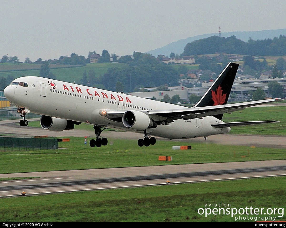 C-FMWP - Air Canada Boeing 767-333(ER) at Zurich International Airport (ZRH/LSZH) taken by VG Archiv | openspotter.org | ID: 68885