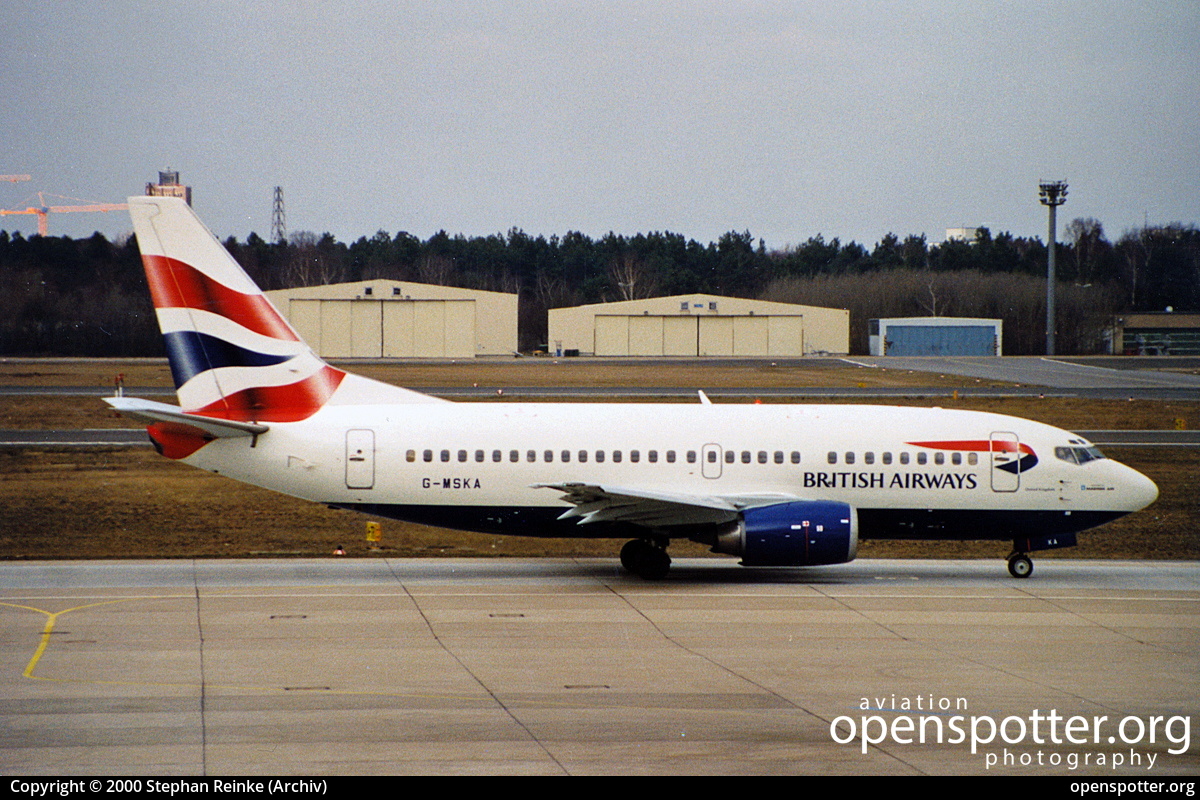 G-MSKA - British Airways Boeing 737-5L9 at Berlin-Tegel Airport (TXL/EDDT) taken by Stephan Reinke (Archiv) | openspotter.org | ID: 4012