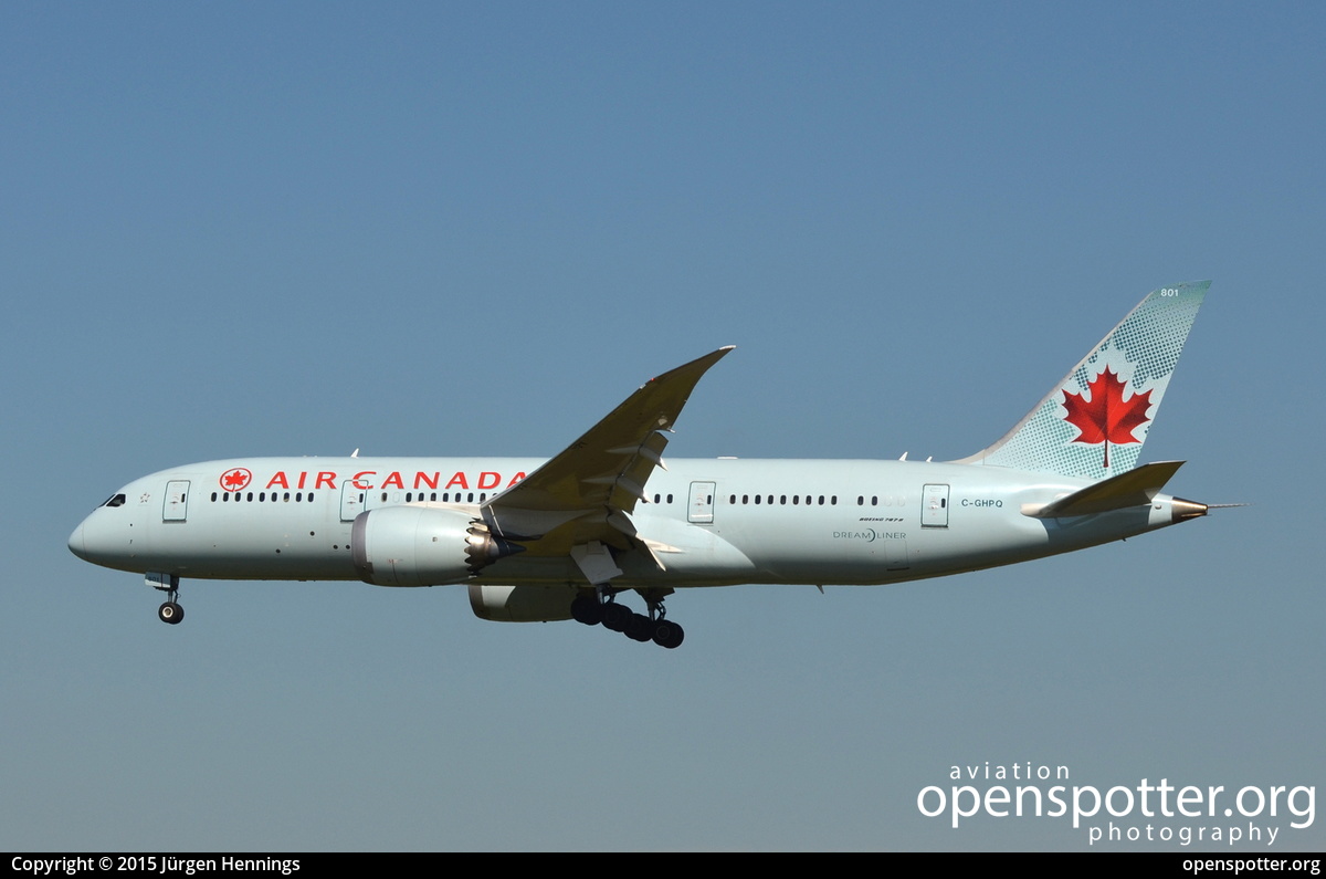 C-GHPQ - Air Canada Boeing 787-8 Dreamliner at Copenhagen Airport, Kastrup Airport (CPH/EKCH) taken by Jürgen Hennings | openspotter.org | ID: 32545
