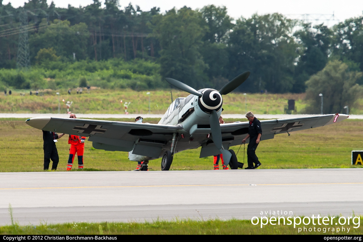 D-FWME - Messerschmitt Stiftung Messerschmitt Bf-109 G4 at Berlin-Schönefeld International Airport (SXF/EDDB) taken by Christian Borchmann-Backhaus | openspotter.org | ID: 4214