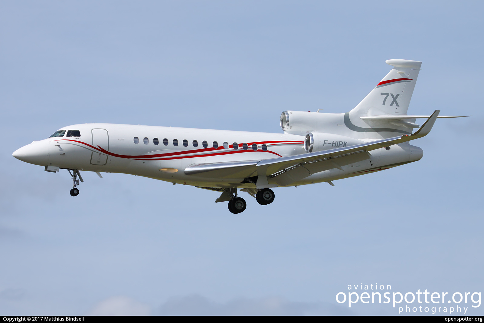 F-HIPK - Dassault Aviation Dassault Falcon 7X at Paris - Le Bourget Airport (LBG/LFPB) taken by Matthias Bindseil | openspotter.org | ID: 45463