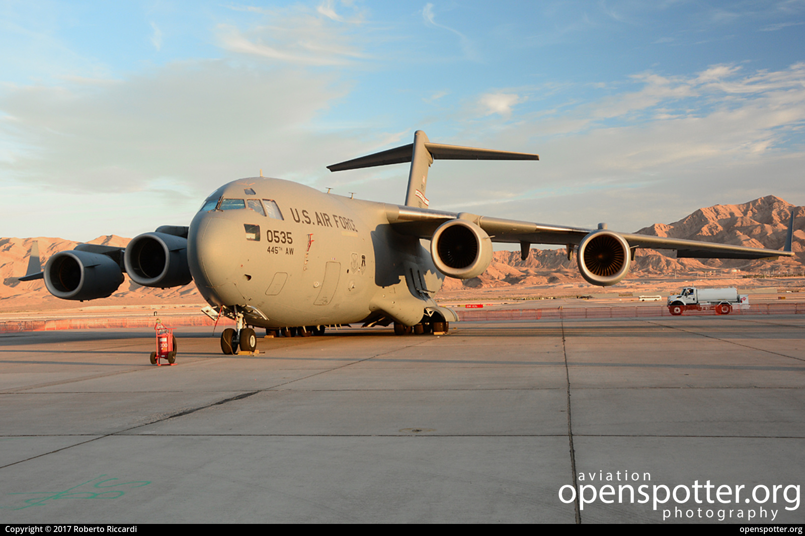 90-0535 - US Airforce (USAF) Boeing C-17A Globemaster III at Nellis Air Force Base (LSV/KLSV) taken by Roberto Riccardi | openspotter.org | ID: 51526