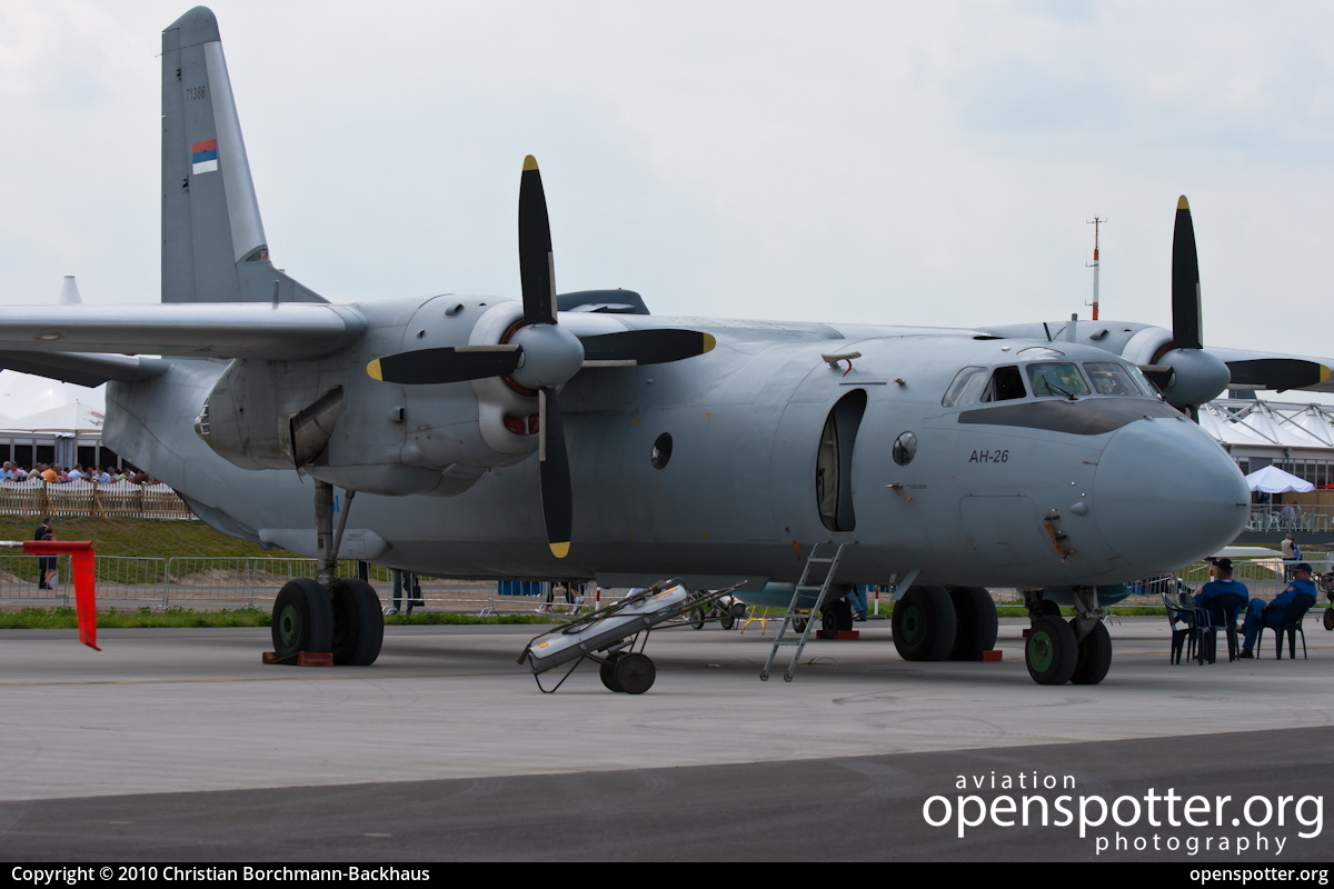71386 - Serbia and Montenegro - Air Force Antonov An-26 at Berlin-Schönefeld International Airport (SXF/EDDB) taken by Christian Borchmann-Backhaus | openspotter.org | ID: 120