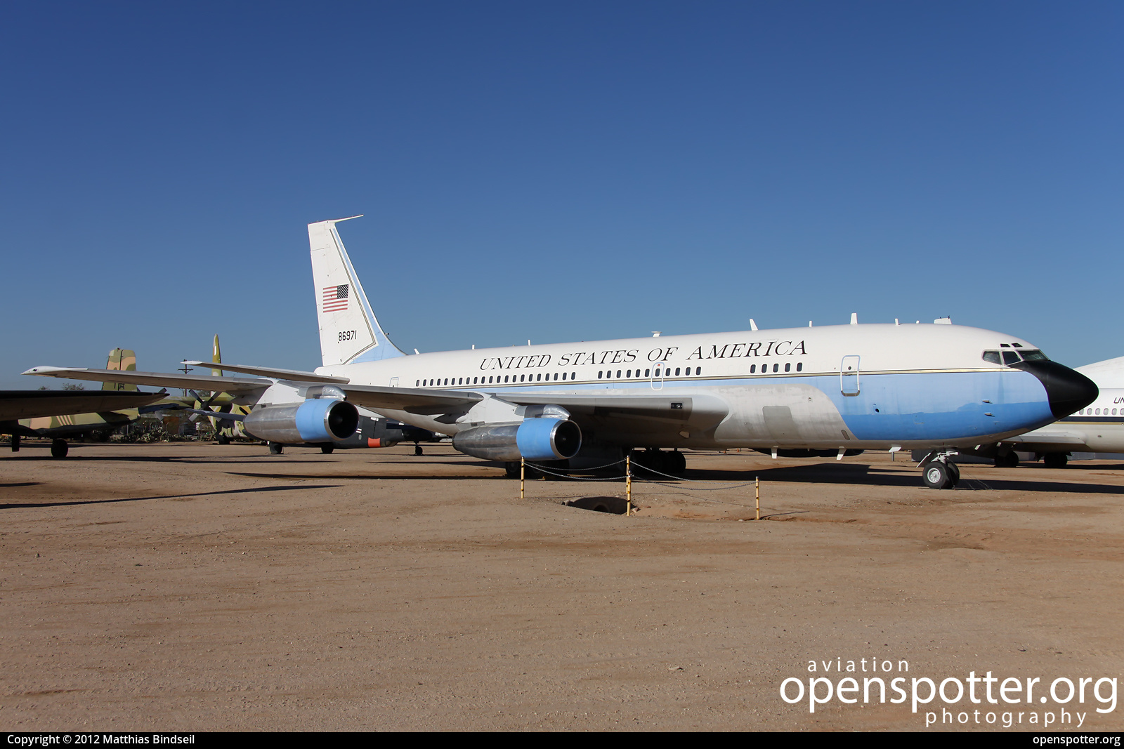 58-6971 - US Airforce (USAF) Boeing VC-137B at Davis Monthan Air Force Base (DMA/KDMA) taken by Matthias Bindseil | openspotter.org | ID: 56420