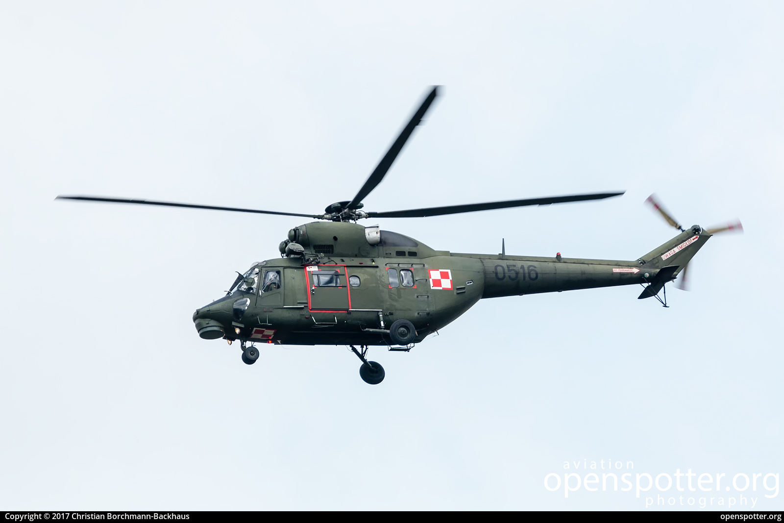 0516 - Polish Air Force PZL-Swidnik W3W Sokol at Radom-Sadków Airport (RDO/EPRA) taken by Christian Borchmann-Backhaus | openspotter.org | ID: 47353