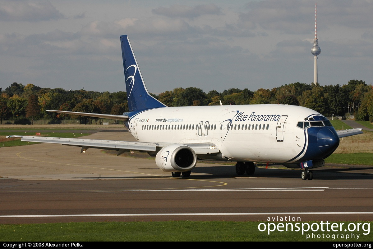 EI-CUA - Blue Panorama Airlines Boeing 737-4K5 at Berlin-Tempelhof International Airport (THF/EDDI) taken by Alexander Pelka | openspotter.org | ID: 11619