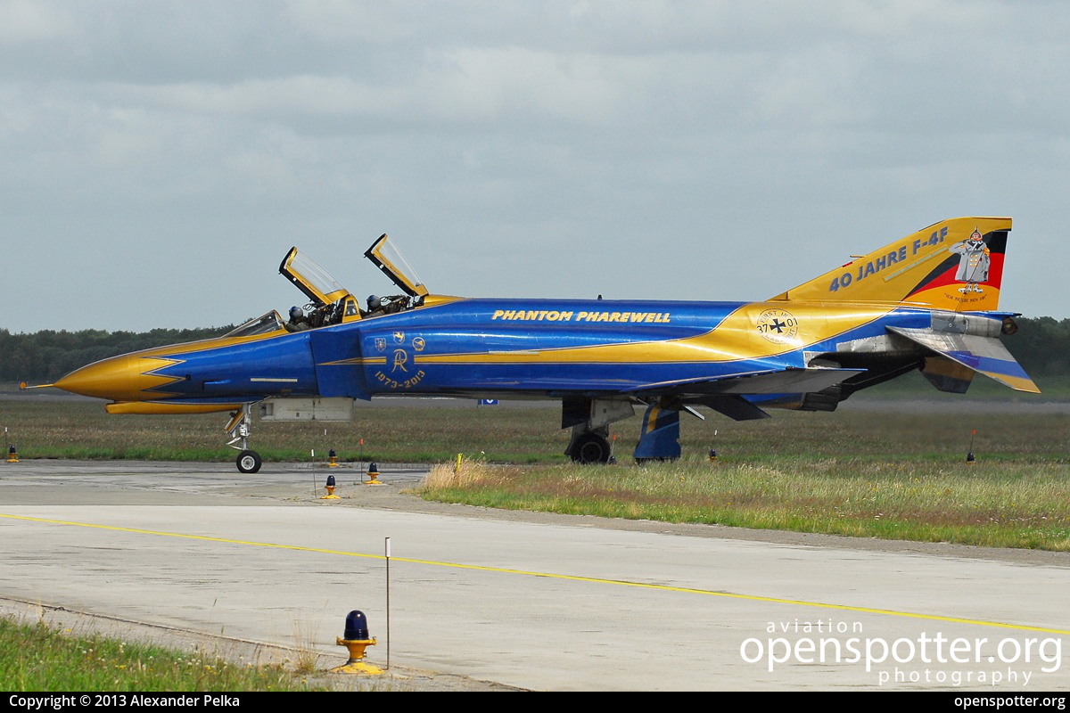 37+01 - Luftwaffe (German Air Force) McDonnell Douglas F-4F Phantom II at Fliegerhorst Wittmundhafen (ETNT) taken by Alexander Pelka | openspotter.org | ID: 9639