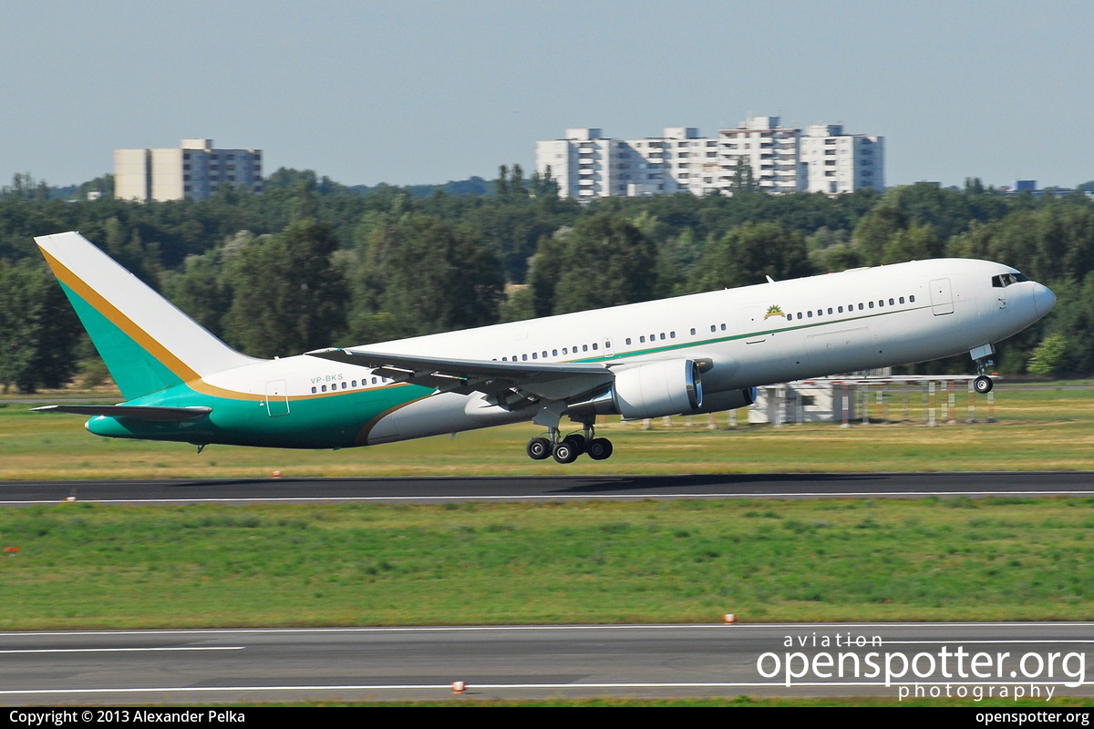 VP-BKS - Private / Untitled Boeing 767-3P6(ER) at Berlin-Tegel Airport (TXL/EDDT) taken by Alexander Pelka | openspotter.org | ID: 9058