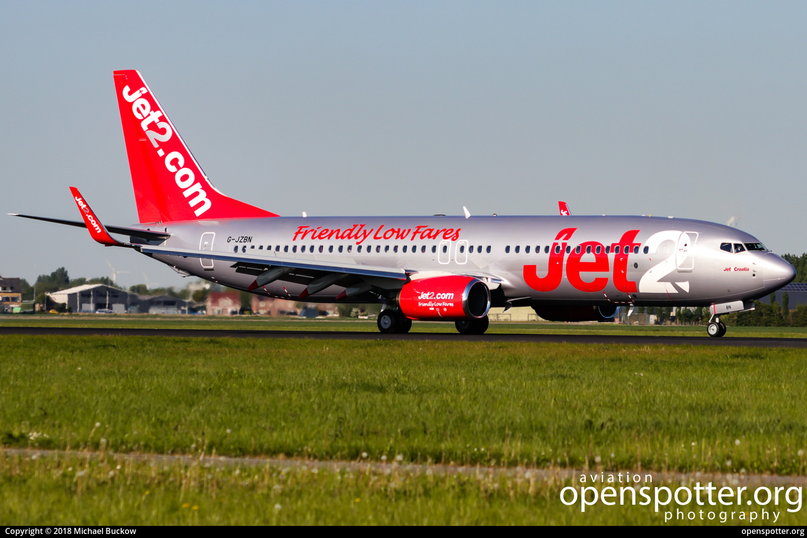 G-JZBN - Jet2.com Boeing 737-8MG(WL) at Schiphol Airport (AMS/EHAM) taken by Michael Buckow | openspotter.org | ID: 55682