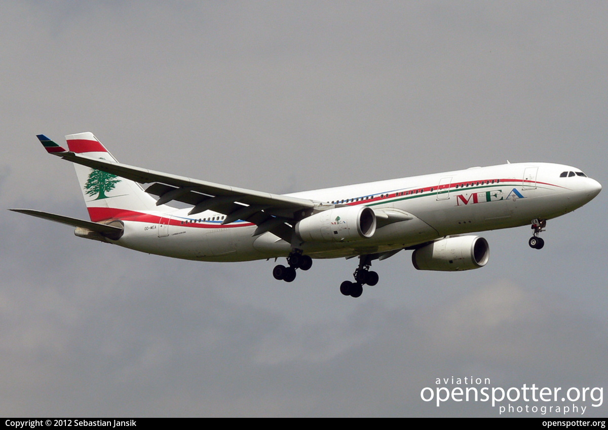 OD-MEA - Middle East Airlines Airbus A330-243 at London Heathrow Airport (LHR/EGLL) taken by Sebastian Jansik | openspotter.org | ID: 3355