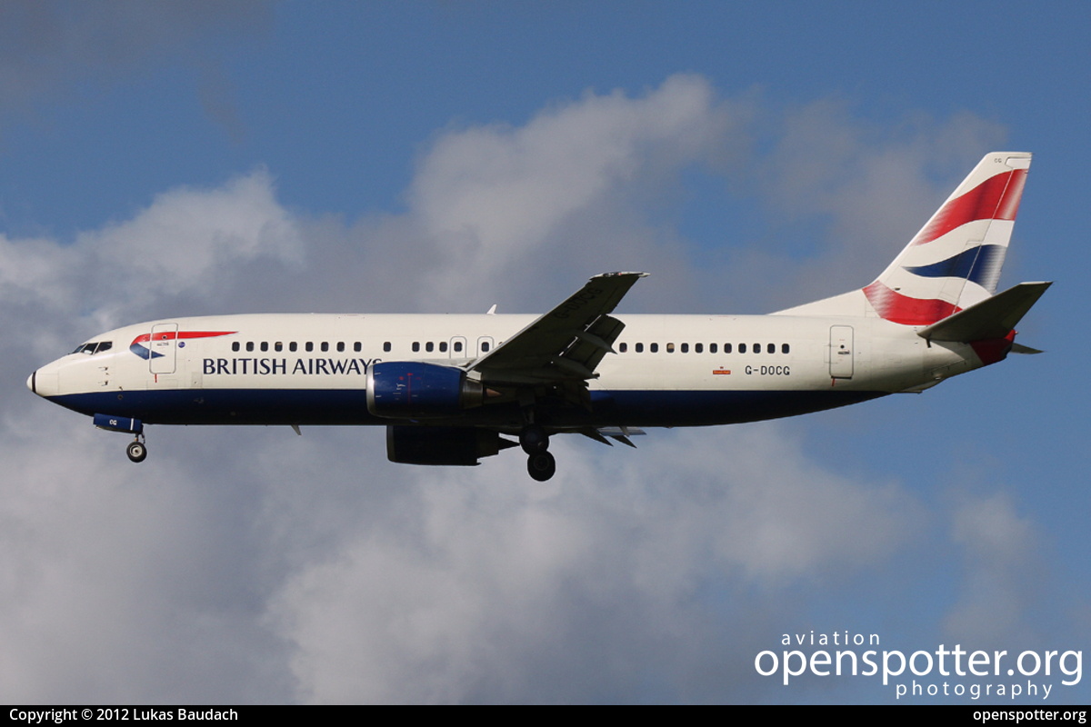 G-DOCG - British Airways Boeing 737-436 at Schiphol Airport (AMS/EHAM) taken by Lukas Baudach | openspotter.org | ID: 4592