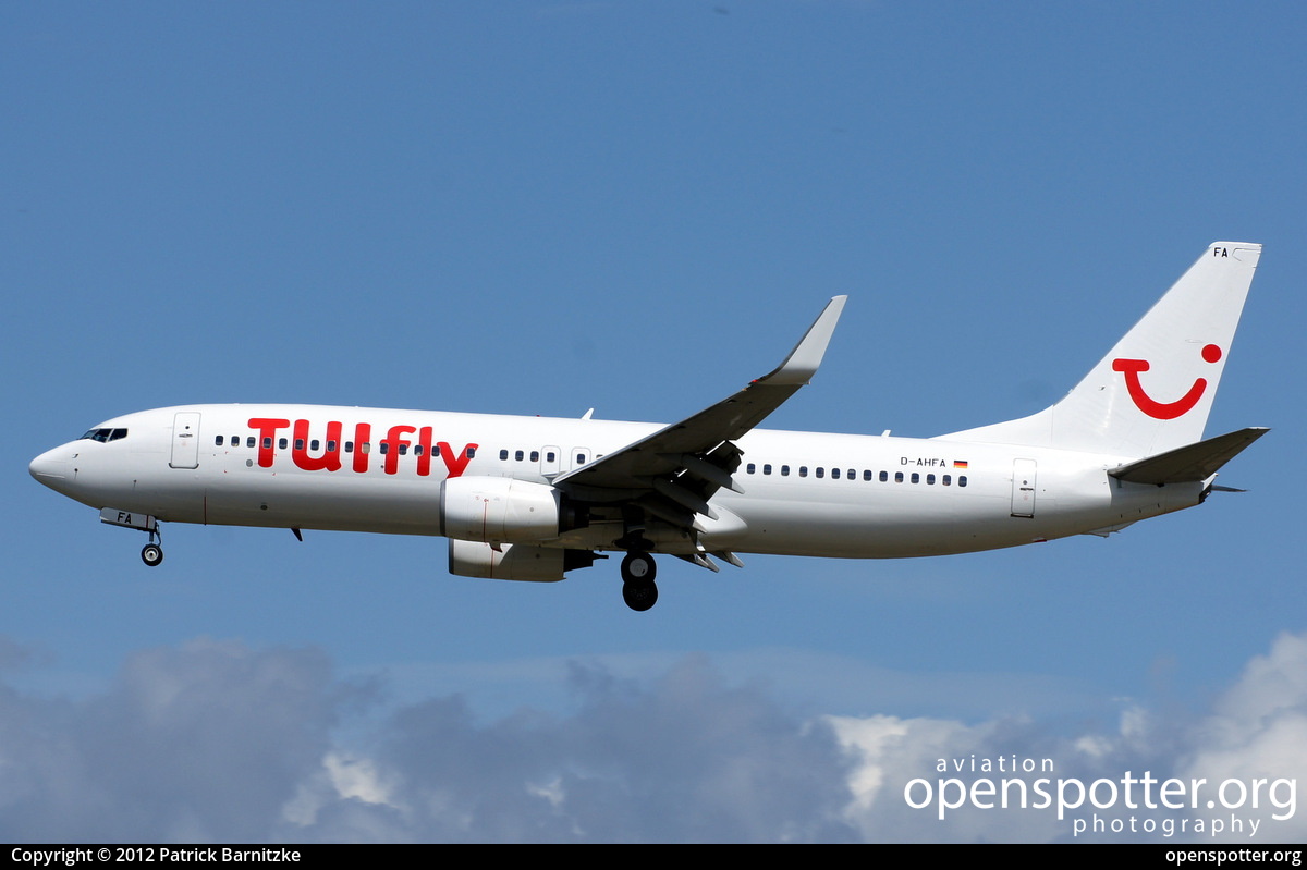 D-AHFA - TUIfly.com Boeing 737-8K5(WL) at Frankfurt International Airport (FRA/EDDF) taken by Patrick Barnitzke | openspotter.org | ID: 3672