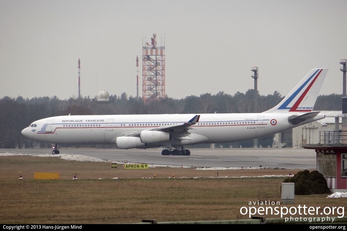 F-RAJB - France Air Force (Armée de l'Air) Airbus A340-212 at Berlin-Tegel Airport (TXL/EDDT) taken by Hans-Jürgen Mind | openspotter.org | ID: 14748