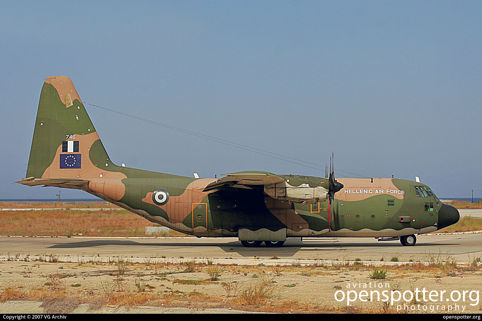746 - Hellenic Air Force Lockheed C-130H  Hercules at Rhodes International Airport, Diagoras (RHO/LGRP) taken by VG Archiv | openspotter.org | ID: 73594