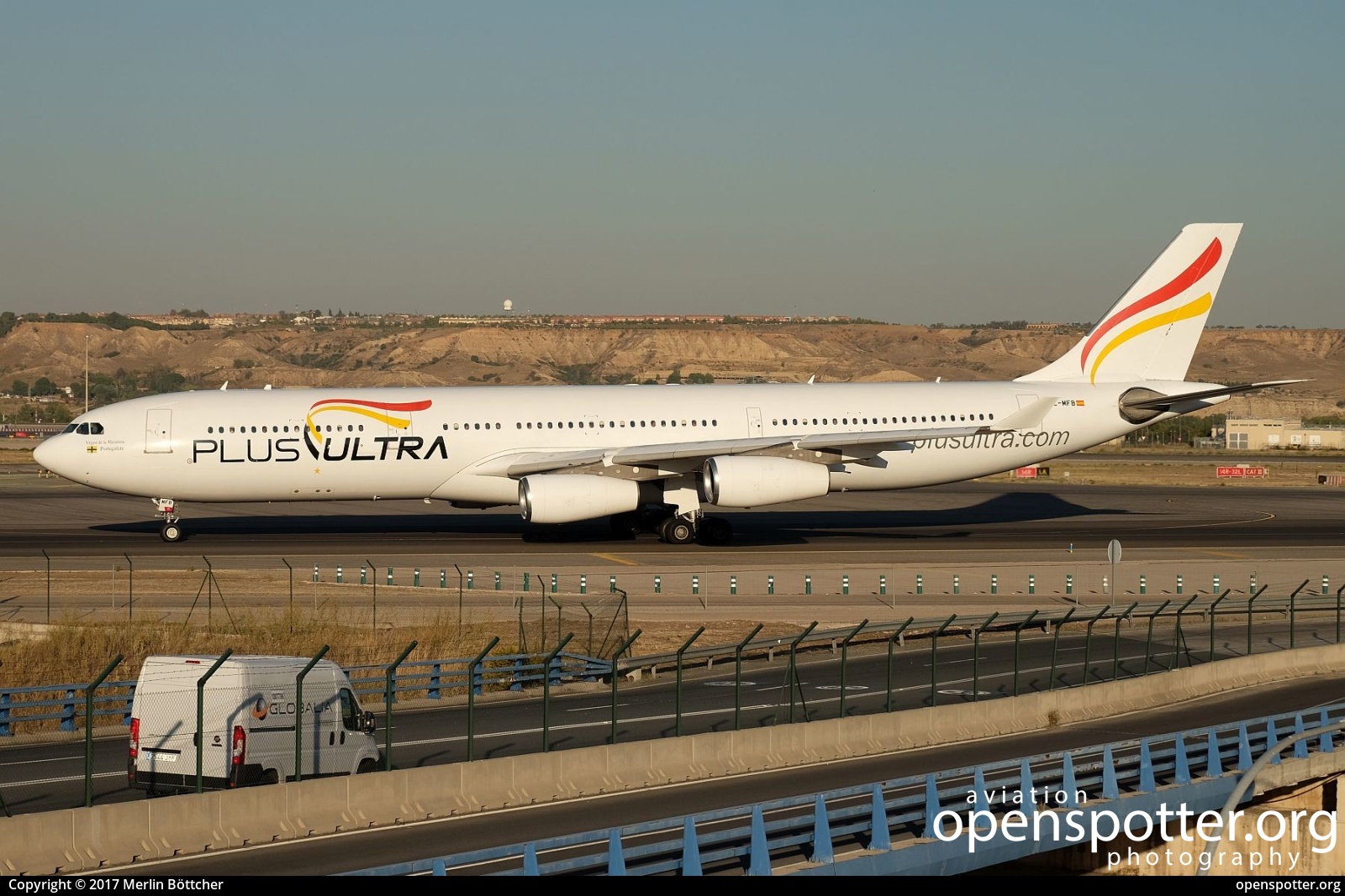 EC-MFB - Plus Ultra Líneas Aéreas Airbus A340-313X at Barajas International Airport (MAD/LEMD) taken by Merlin Böttcher | openspotter.org | ID: 48940