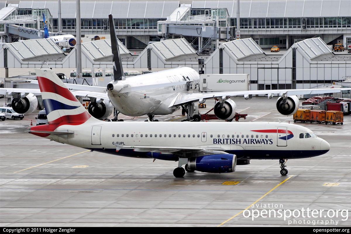 G-EUPL - British Airways Airbus A319-131 at Franz Josef Strauss International Airport (MUC/EDDM) taken by Holger Zengler | openspotter.org | ID: 10595
