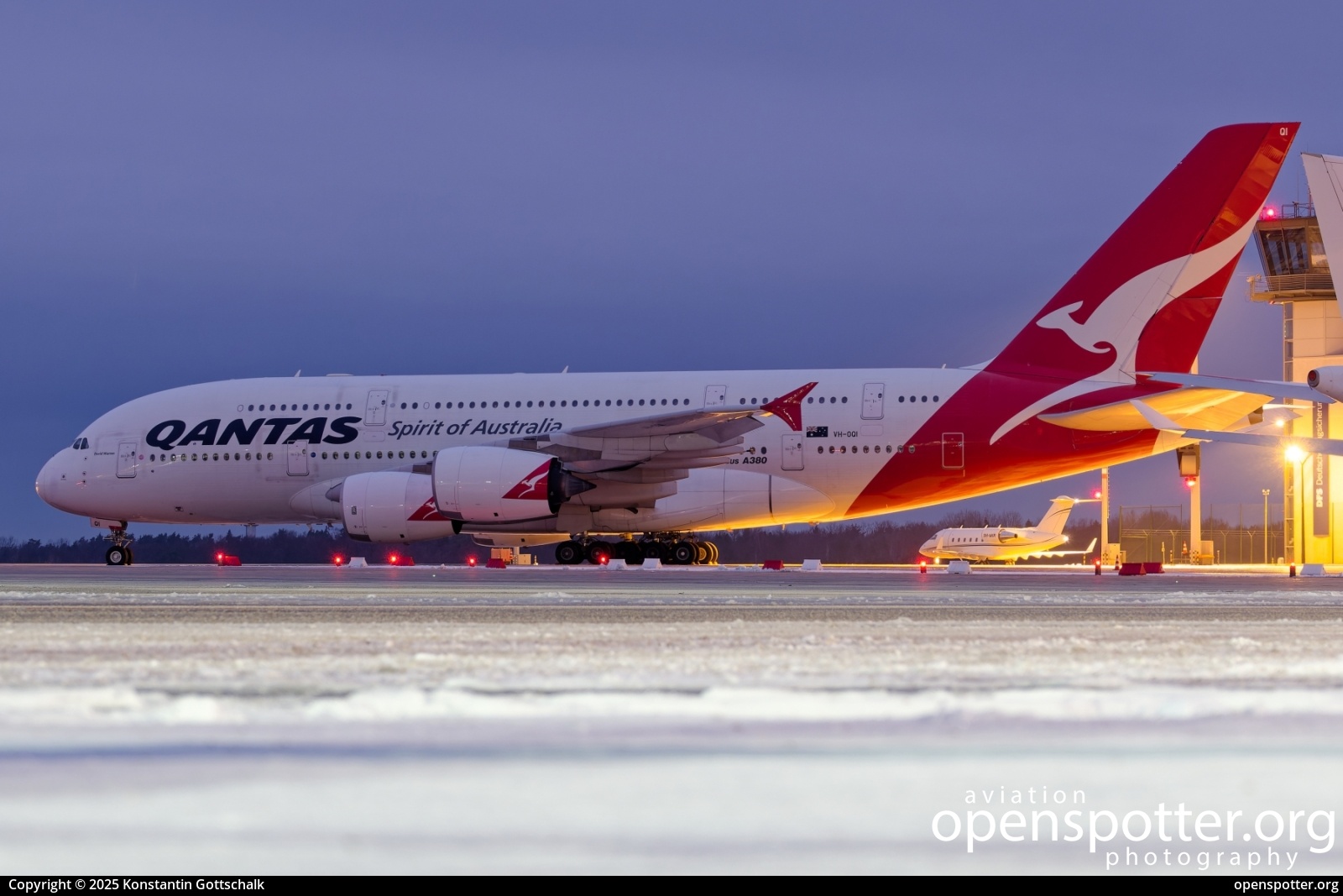 VH-OQI - Qantas Airbus A380-842 at Dresden Klotzsche Airport (DRS/EDDC) taken by Konstantin Gottschalk | openspotter.org | ID: 89915