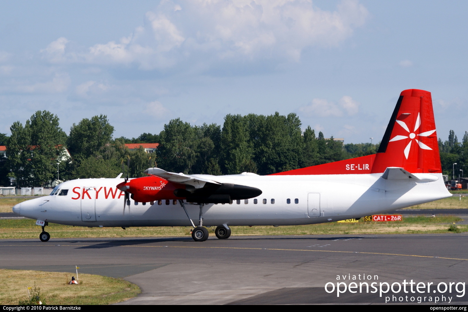 SE-LIR - Skyways Fokker F50 at Berlin-Tegel Airport (TXL/EDDT) taken by Patrick Barnitzke | openspotter.org | ID: 41975