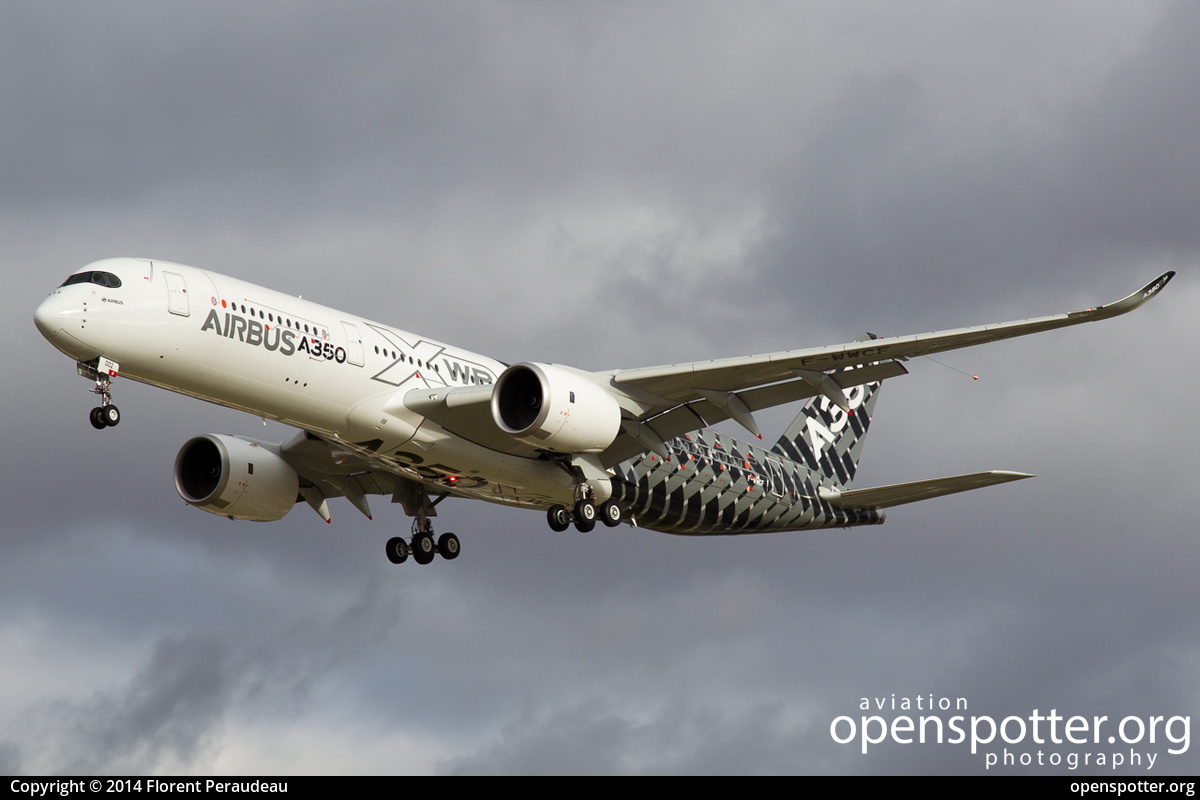 F-WWCF - Airbus Industrie Airbus A350-941 at Toulouse Blagnac International Airport (TLS/LFBO) taken by Florent Peraudeau | openspotter.org | ID: 13784