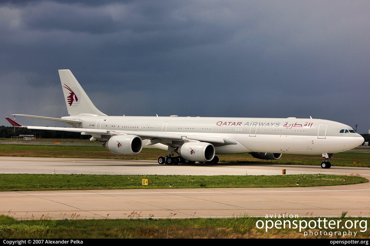 A7-HHH - Qatar Amiri Flight Airbus A340-541 at Berlin-Tegel Airport (TXL/EDDT) taken by Alexander Pelka | openspotter.org | ID: 13119