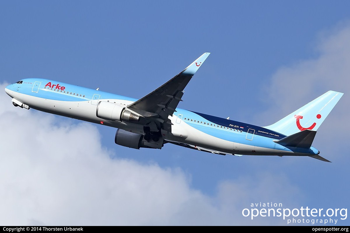 PH-OYI - Arkefly Boeing 767-304(ER)(WL) at Schiphol Airport (AMS/EHAM) taken by Thorsten Urbanek | openspotter.org | ID: 13603