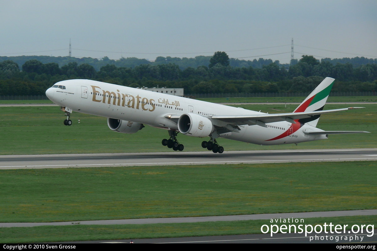 A6-ECB - Emirates Boeing 777-36N(ER) at Düsseldorf International Airport (DUS/EDDL) taken by Sven Grosse | openspotter.org | ID: 1898