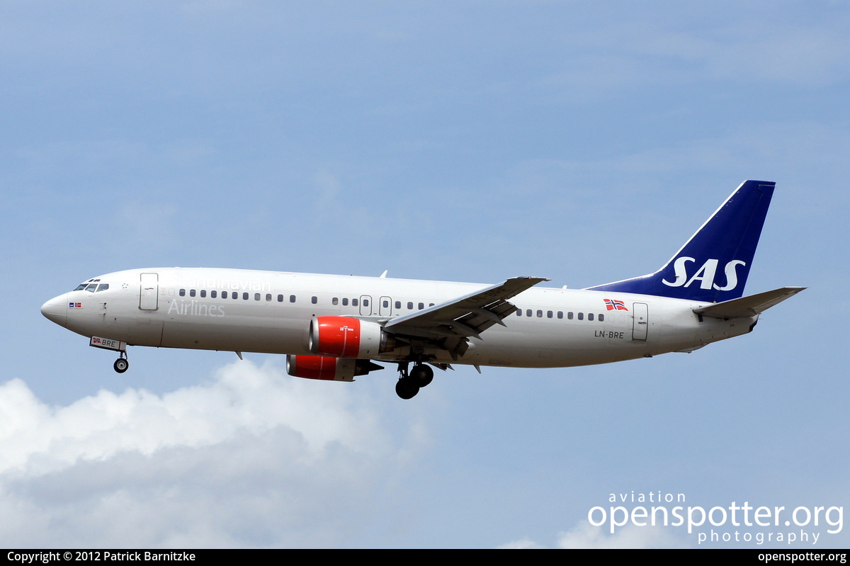 LN-BRE - Scandinavian Airlines Boeing 737-405 at Frankfurt International Airport (FRA/EDDF) taken by Patrick Barnitzke | openspotter.org | ID: 3684