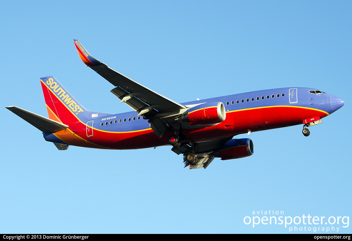 N649SW - Southwest Airlines Boeing 737-3H4(WL) at Los Angeles International Airport (LAX/KLAX) taken by Dominic Grünberger | openspotter.org | ID: 8935