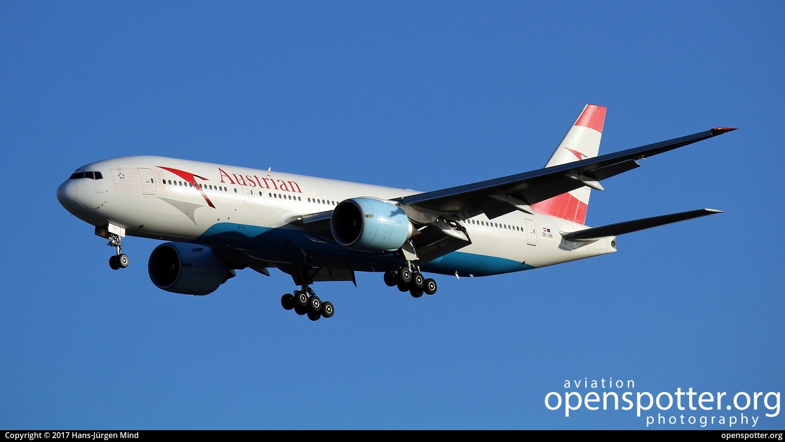 OE-LPE - Austrian Airlines Boeing 777-2Q8(ER) at Berlin-Tegel Airport (TXL/EDDT) taken by Hans-Jürgen Mind | openspotter.org | ID: 48024