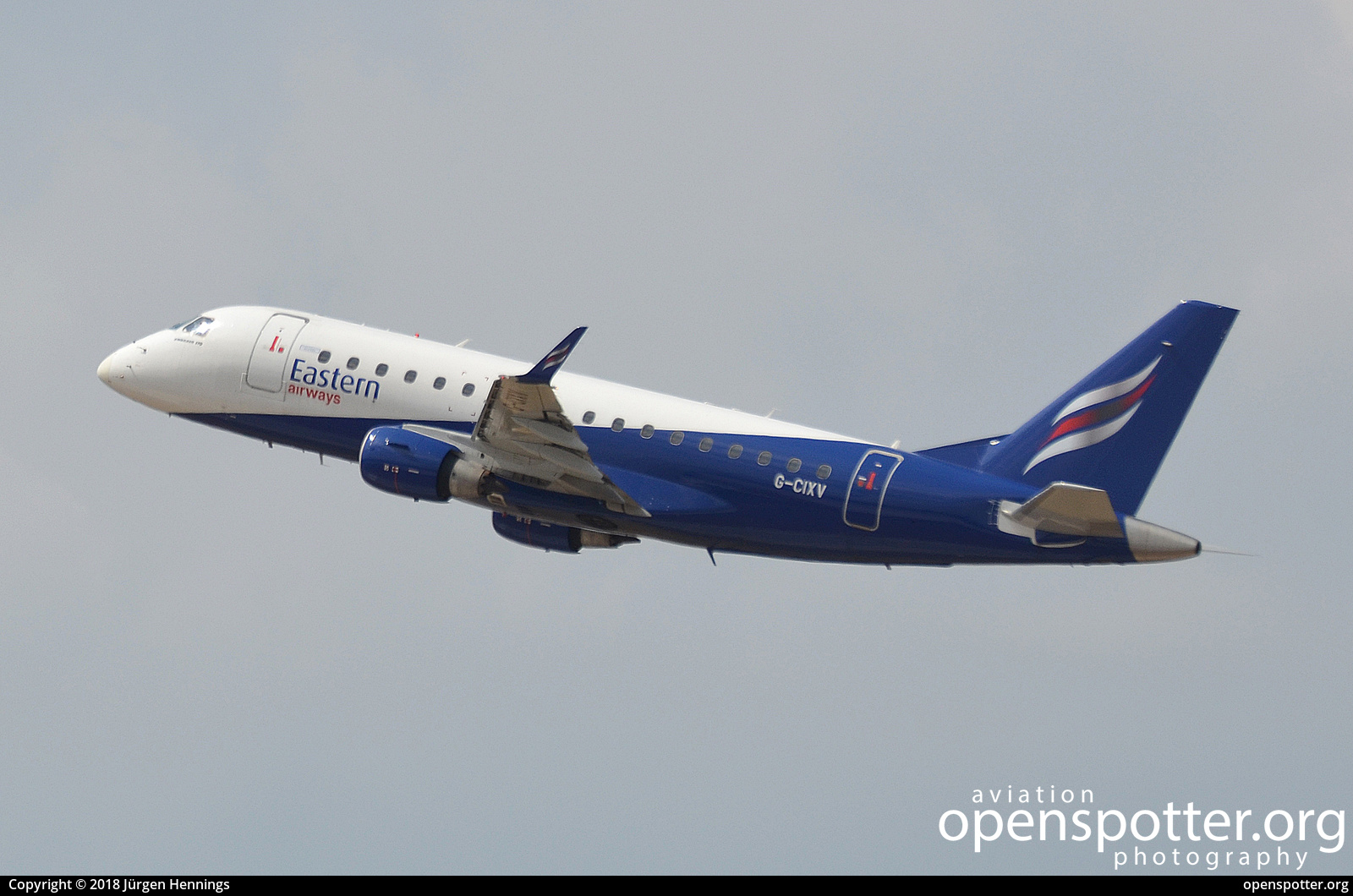 G-CIXV - Eastern Airways Embraer ERJ-170LR (ERJ-170-100 LR) at Düsseldorf International Airport (DUS/EDDL) taken by Jürgen Hennings | openspotter.org | ID: 58764