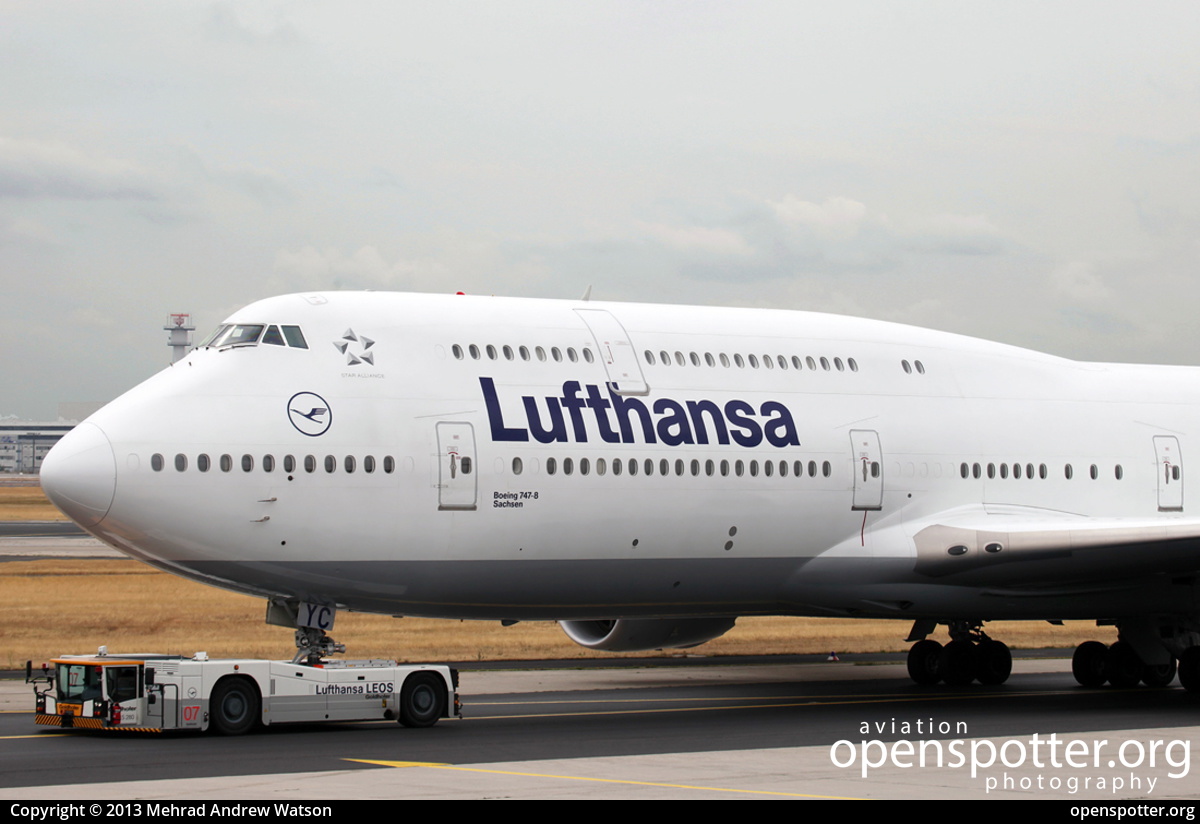 D-ABYC - Lufthansa Boeing 747-830 at Frankfurt International Airport (FRA/EDDF) taken by Mehrad Andrew Watson | openspotter.org | ID: 8400