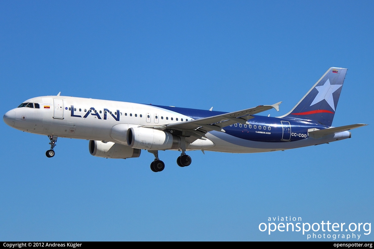 CC-CQO - LAN Airlines Airbus A320-233 at Miami International Airport (MIA/KMIA) taken by Andreas Kügler | openspotter.org | ID: 4879