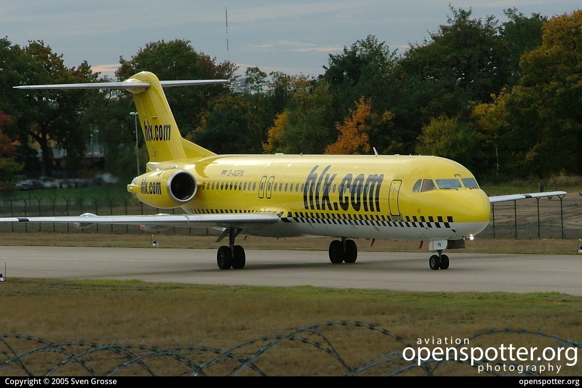 D-AGPN - Hapag-Lloyd Express Fokker F100 at Berlin-Tegel Airport (TXL/EDDT) taken by Sven Grosse | openspotter.org | ID: 2026