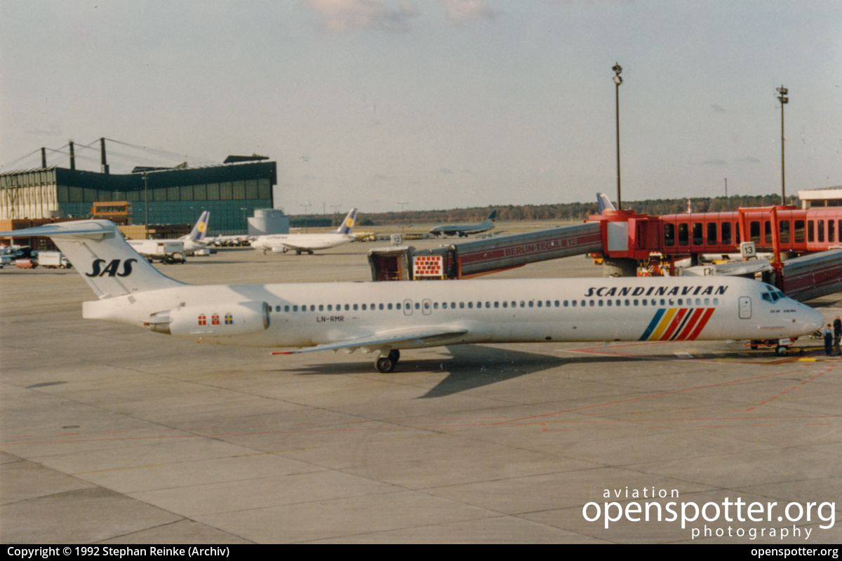 LN-RMR - Scandinavian Airlines McDonnell Douglas MD-82 at Berlin-Tegel Airport (TXL/EDDT) taken by Stephan Reinke (Archiv) | openspotter.org | ID: 51623