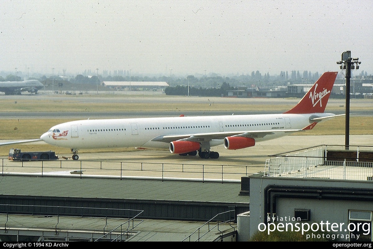 G-VBUS - Virgin Atlantic Airways Airbus A340-311 at London Heathrow Airport (LHR/EGLL) taken by KD Archiv | openspotter.org | ID: 61134
