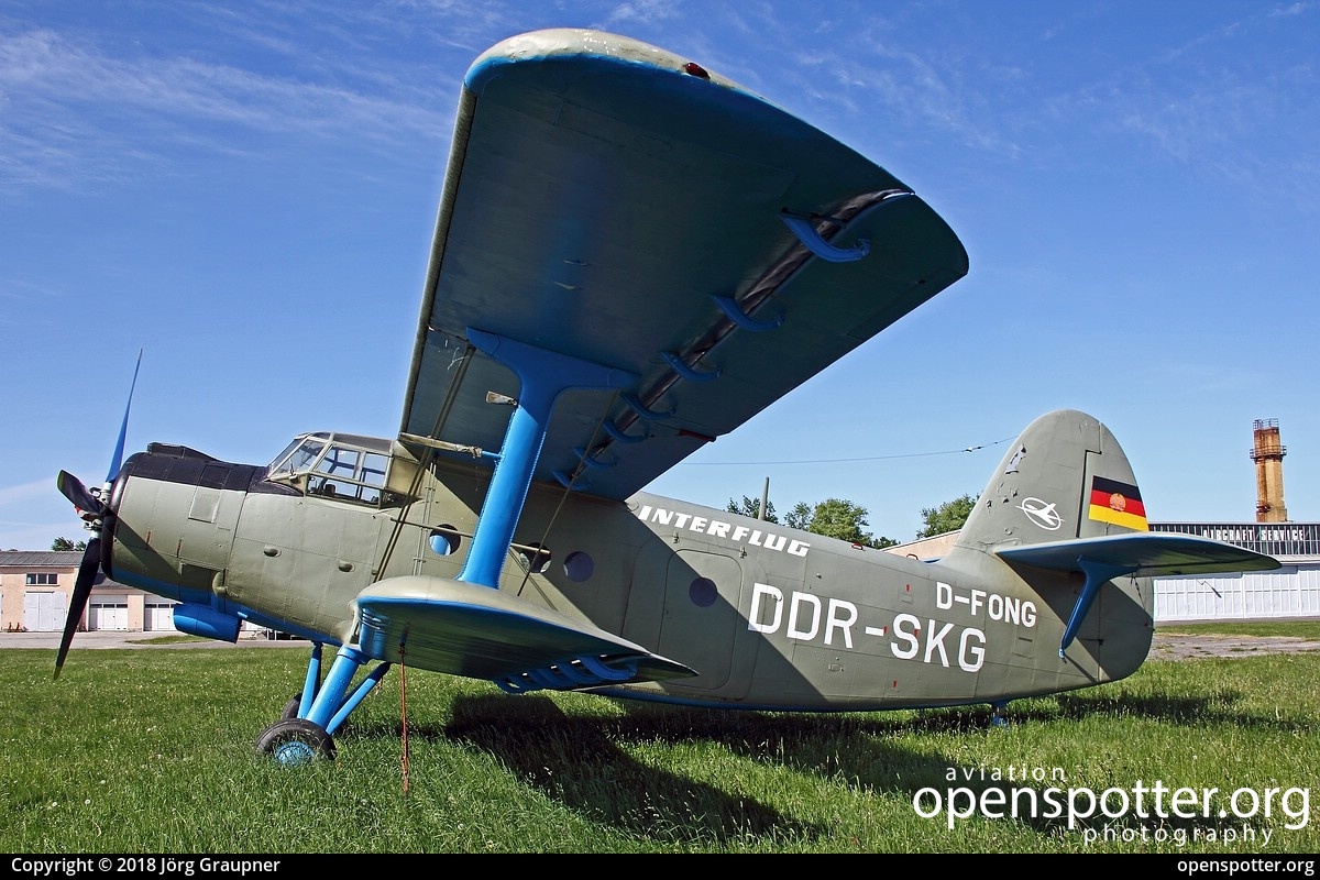 D-FONG - Private / Untitled Antonov An-2 at Flugplatz Anklam (EDCA) taken by Jörg Graupner | openspotter.org | ID: 54431