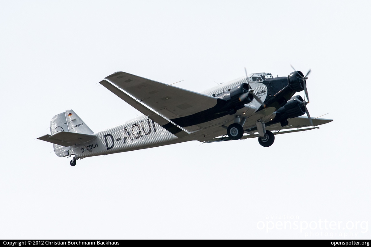 D-CDLH - Deutsche Lufthansa Berlin-Stiftung Junkers Ju 52/3m at Berlin-Schönefeld International Airport (SXF/EDDB) taken by Christian Borchmann-Backhaus | openspotter.org | ID: 3016