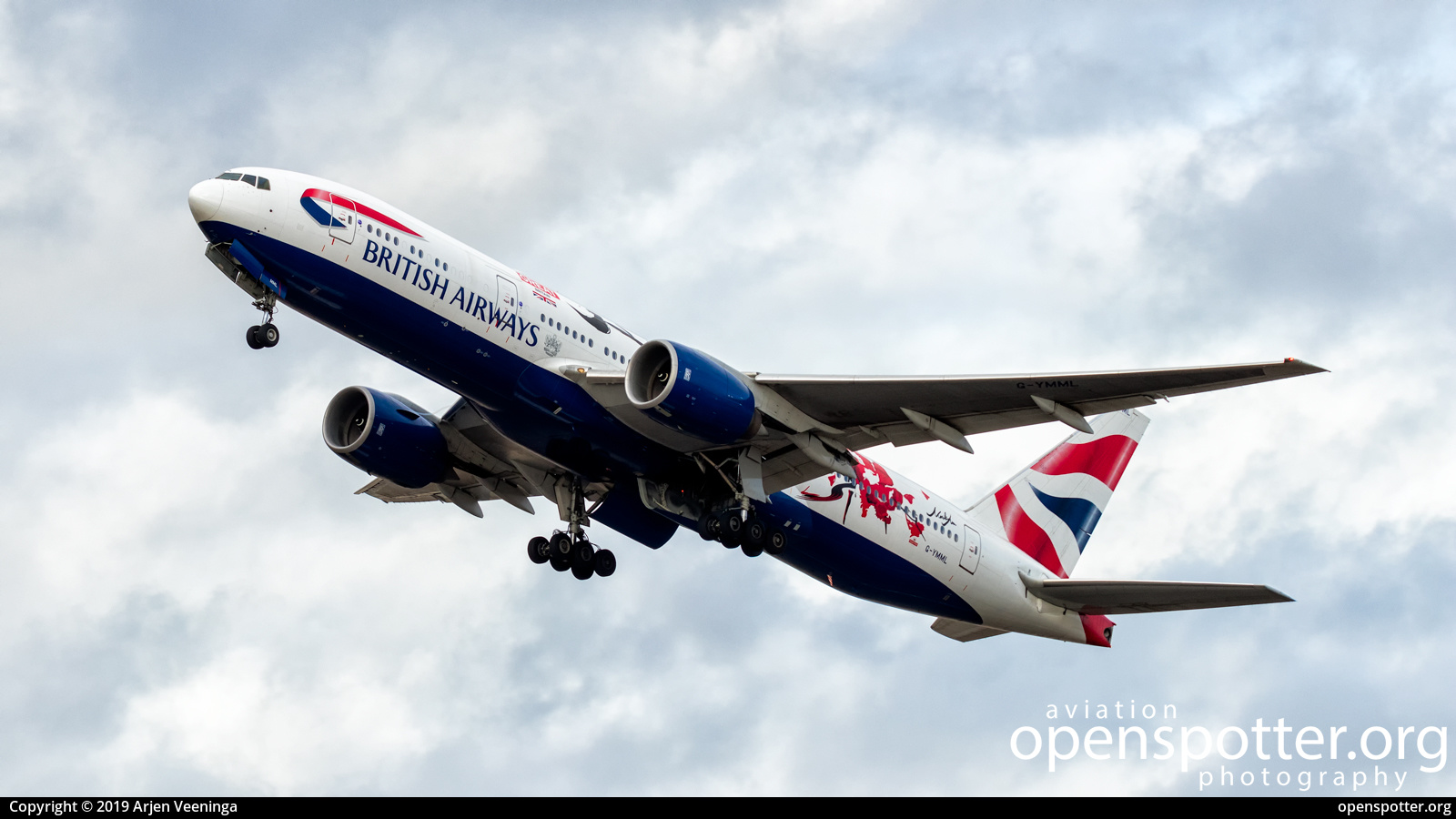 G-YMML - British Airways Boeing 777-236(ER) at London Heathrow Airport (LHR/EGLL) taken by Arjen Veeninga | openspotter.org | ID: 65352