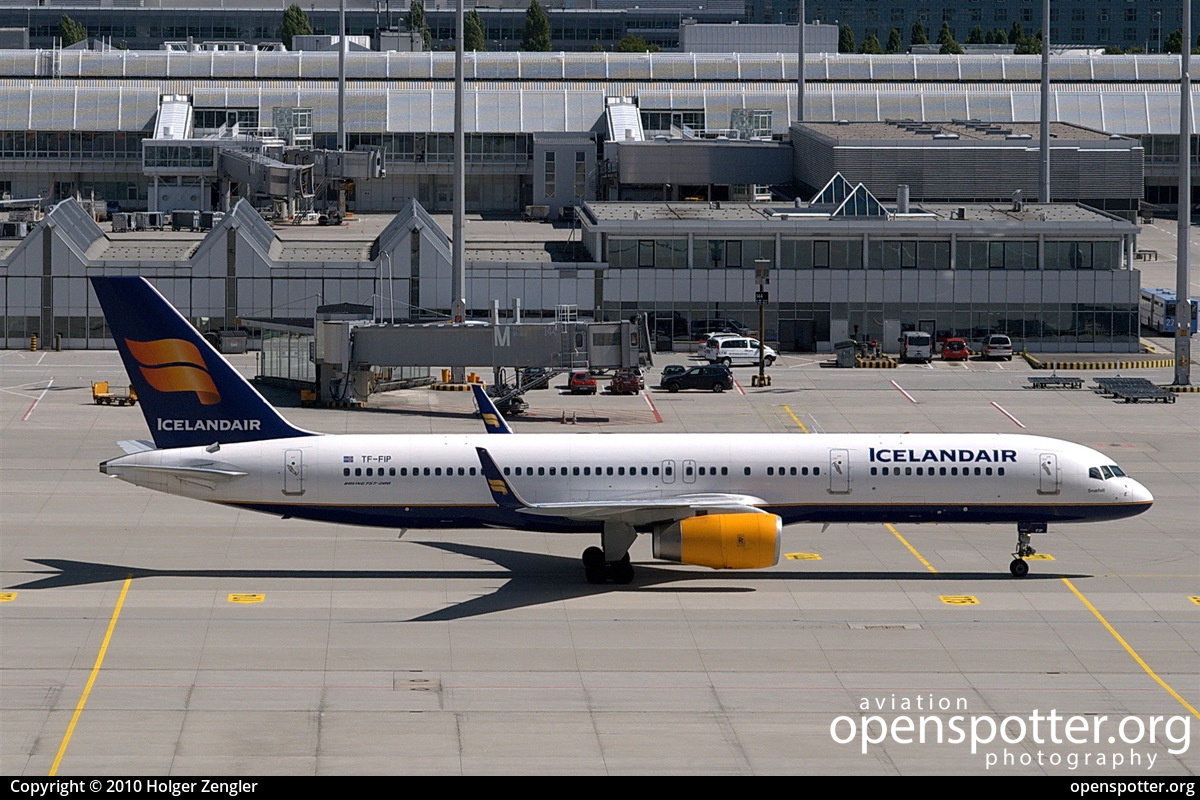 TF-FIP - Icelandair Boeing 757-208(WL) at Franz Josef Strauss International Airport (MUC/EDDM) taken by Holger Zengler | openspotter.org | ID: 10598