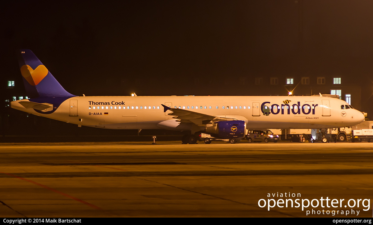D-AIAA - Condor Airbus A321-211 at Berlin-Schönefeld International Airport (SXF/EDDB) taken by Maik Bartschat | openspotter.org | ID: 13334