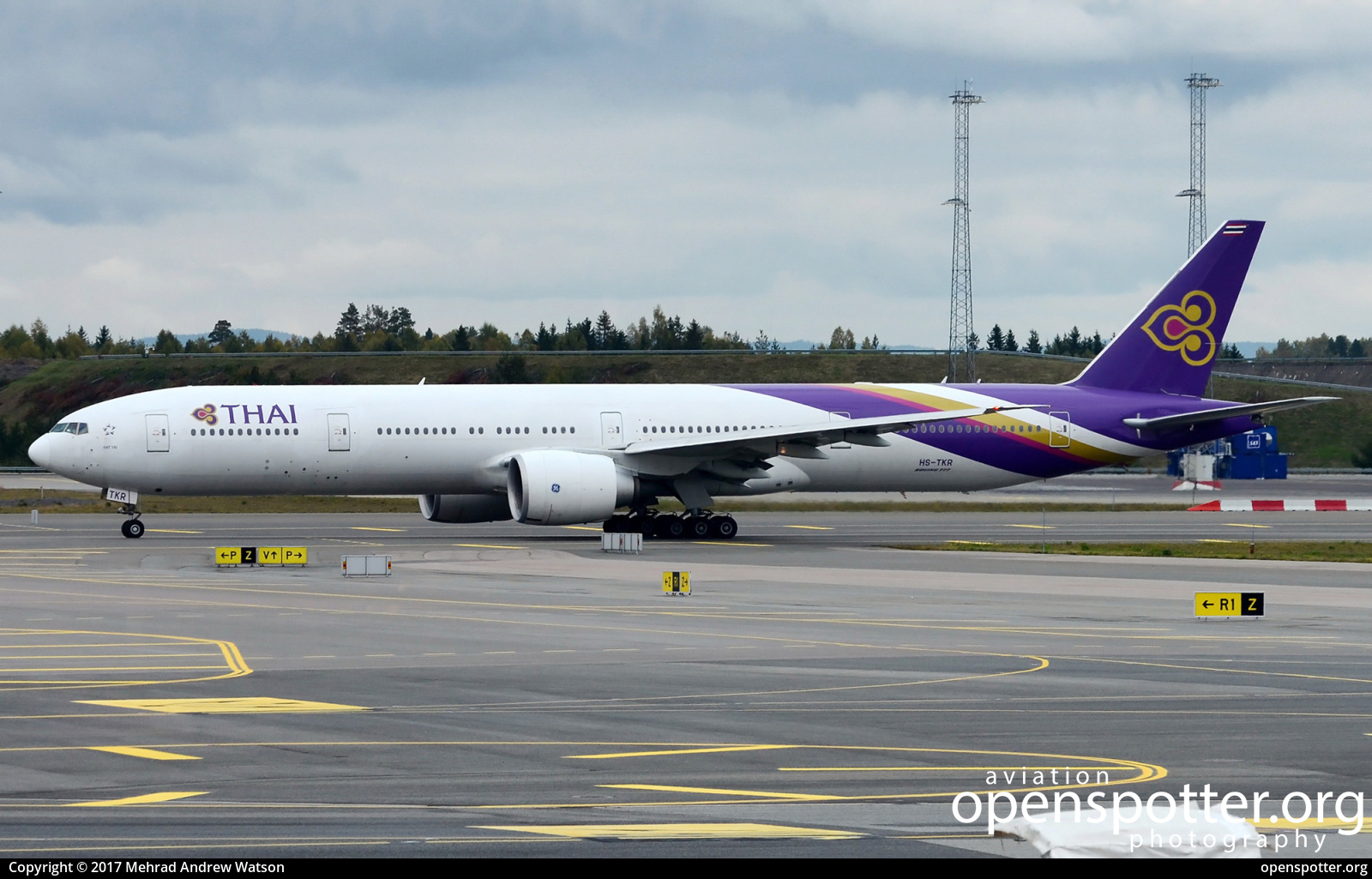 HS-TKR - Thai Airways International Boeing 777-3AL(ER) at Gardermoen Airport (GEN/ENGM) taken by Mehrad Andrew Watson | openspotter.org | ID: 87449