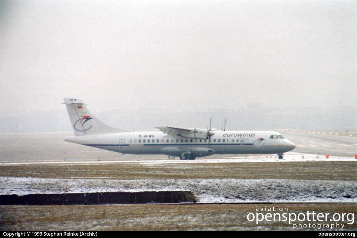 D-AEWG - Eurowings ATR 72-212 at Berlin-Tempelhof International Airport (THF/EDDI) taken by Stephan Reinke (Archiv) | openspotter.org | ID: 54155