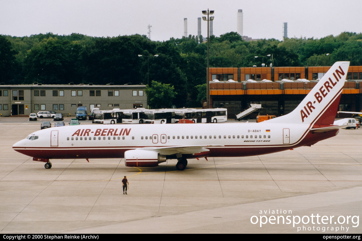 D-ABAY - Air Berlin Boeing 737-86J at Berlin-Tegel Airport (TXL/EDDT) taken by Stephan Reinke (Archiv) | openspotter.org | ID: 2339