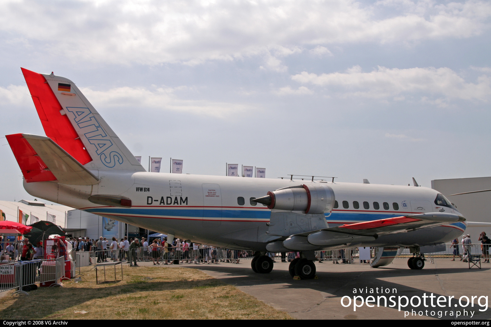 D-ADAM - DLR Deutsches Zentrum für Luft- und Raumfahrt VFW-614 at Berlin-Schönefeld International Airport (SXF/EDDB) taken by VG Archiv | openspotter.org | ID: 88814