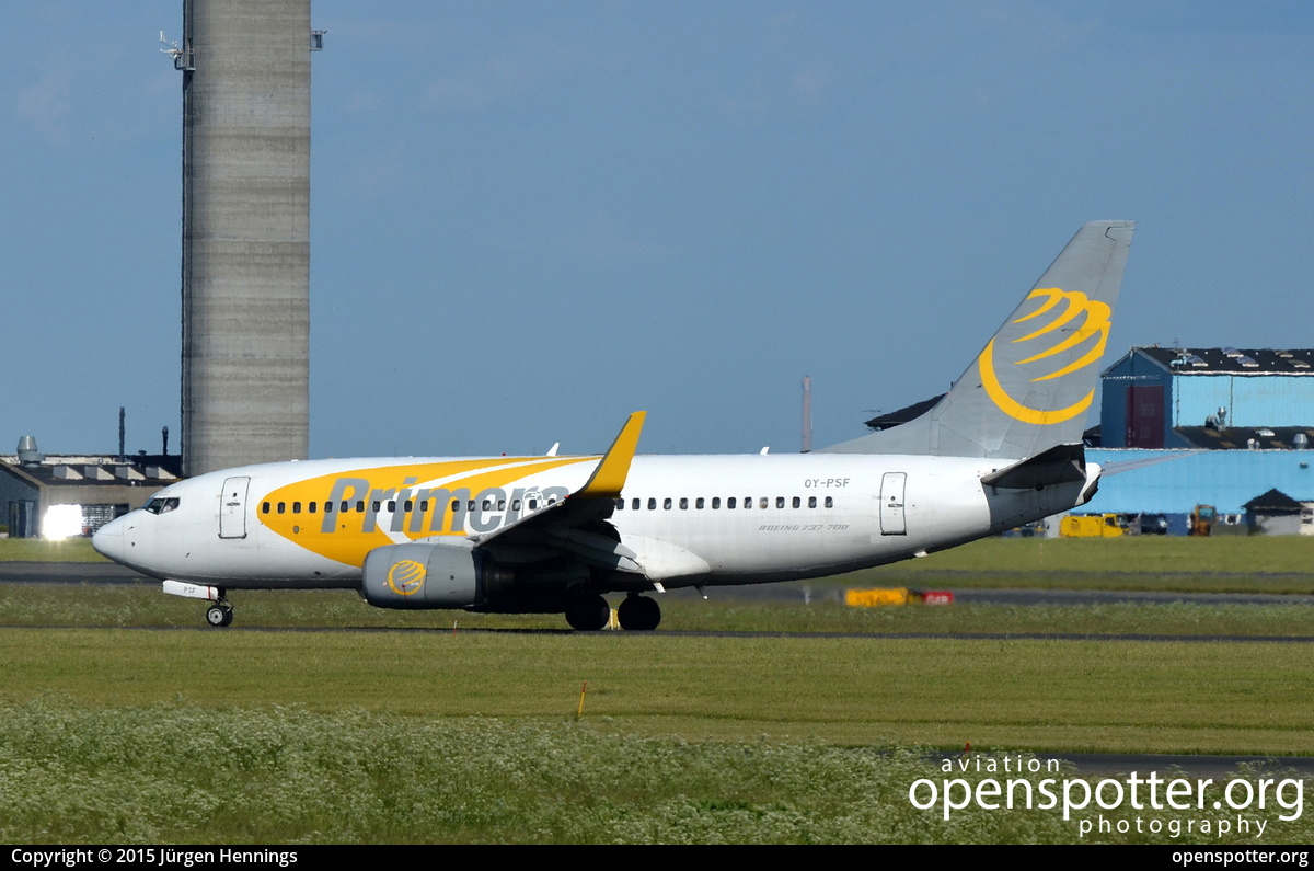 OY-PSF - Primera Air Scandinavia Boeing 737-7Q8(WL) at Copenhagen Airport, Kastrup Airport (CPH/EKCH) taken by Jürgen Hennings | openspotter.org | ID: 32477