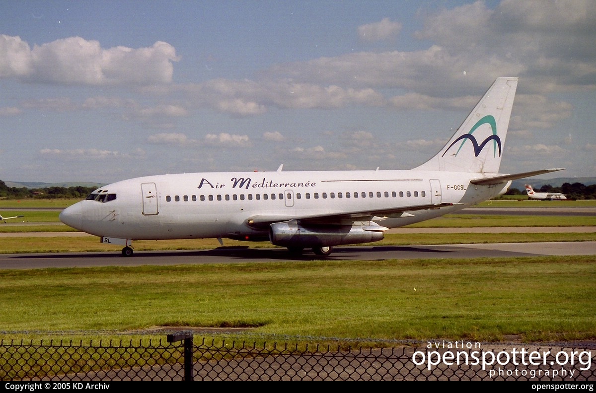 F-GCSL - Air Mediterranee Boeing 737-222 at Manchester Airport (MAN/EGCC) taken by KD Archiv | openspotter.org | ID: 61161