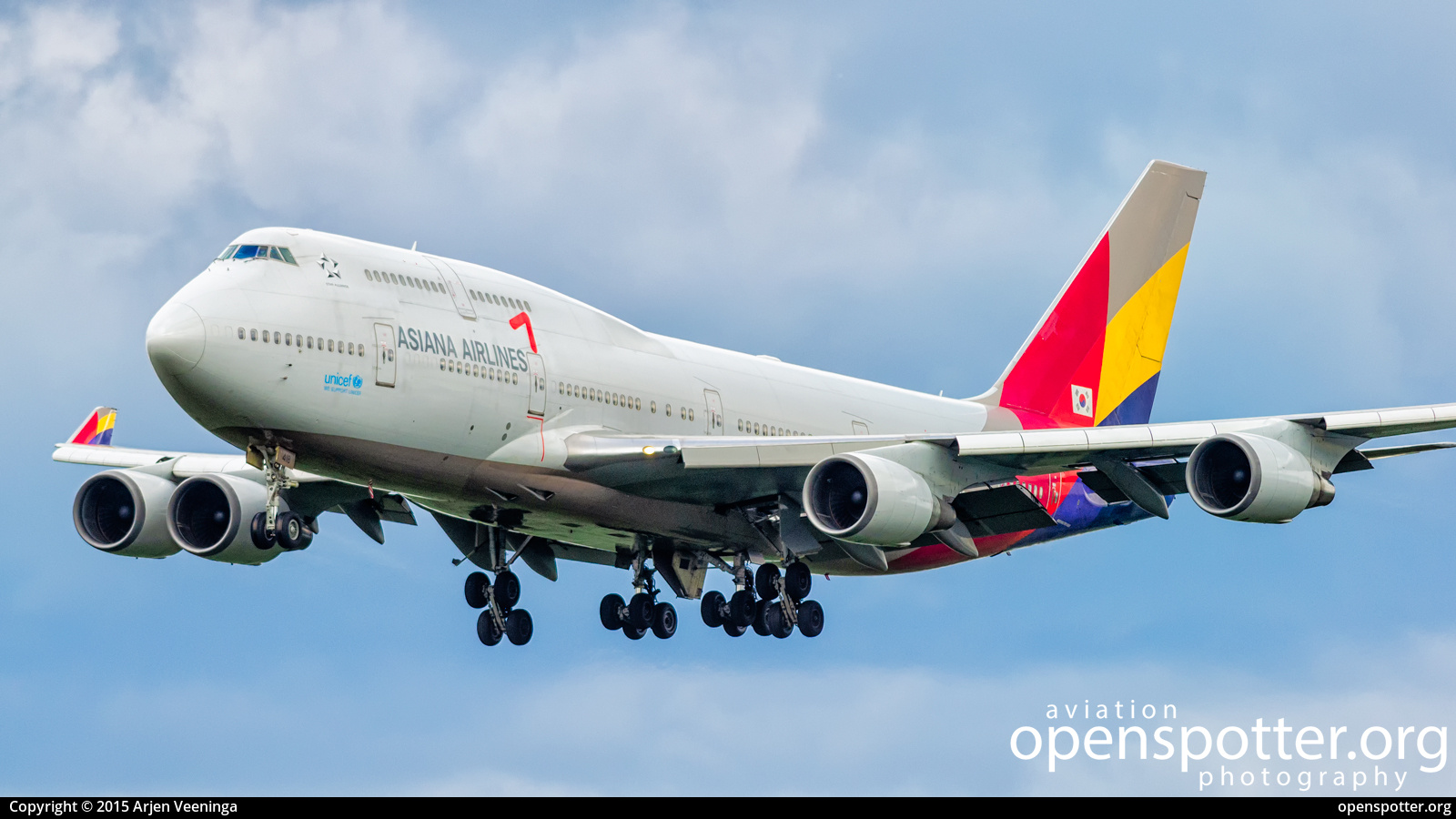 HL7418 - Asiana Airlines Boeing 747-48E at Frankfurt International Airport (FRA/EDDF) taken by Arjen Veeninga | openspotter.org | ID: 90154